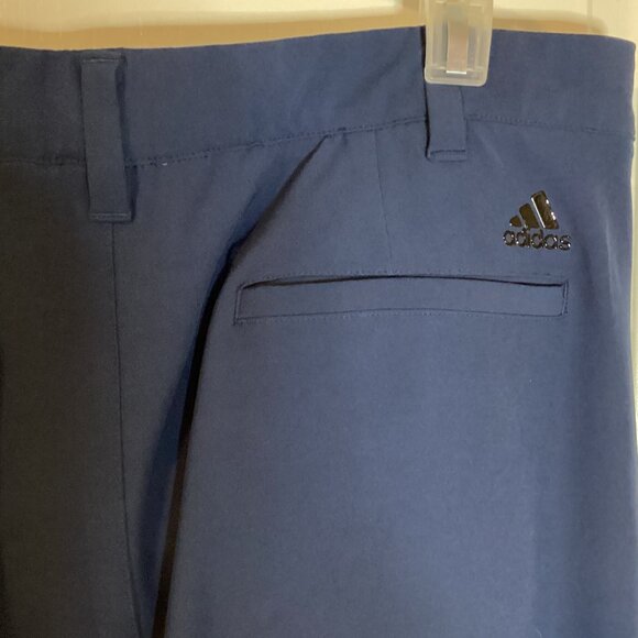 Adidas Classic Fit Men's Golf Pants Flat Front Golfing Stretchy Navy Blue 36 x34 - Picture 9 of 11